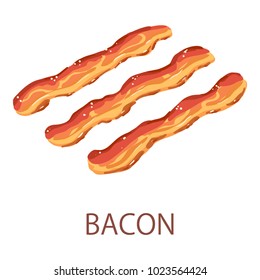 Bacon icon. Isometric illustration of bacon vector icon for web