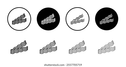 Bacon icon Line Art Logo set