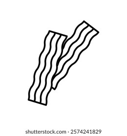 Bacon icon linear logo isolated