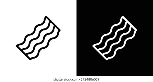 Bacon Symbol Logo Konzept in Strichen
