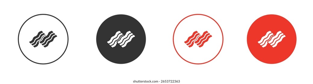 Bacon icon for logo, vector sign symbol for design