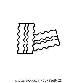Bacon icon Outline thin set