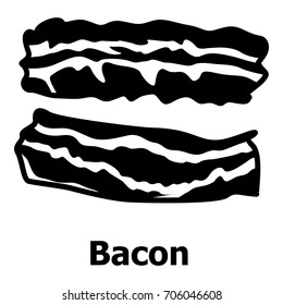 Bacon icon. Simple illustration of bacon vector icon for web