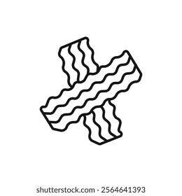 Bacon icon Simple thin line flat symbol