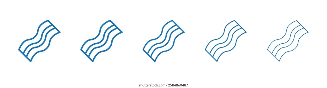 Bacon icon Symbol collection thin outline set