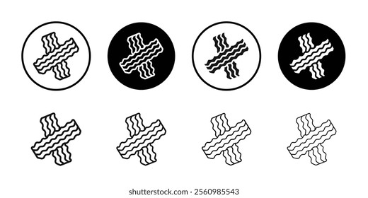 Bacon icon Symbol mark in filled style