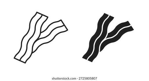 Symbol für Bacon. Vektor-EPS 10. Zeile und Glyphensymbol