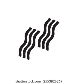 Bacon icon Thin line flat illustration
