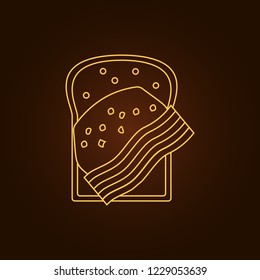 Bacon icon vector
