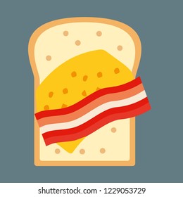 Bacon icon vector