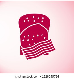 Bacon icon vector