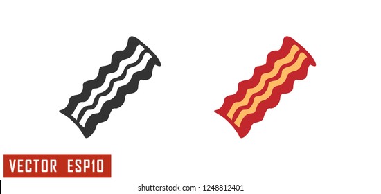 bacon icon vector.