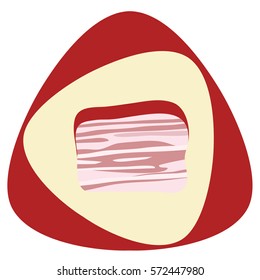 Bacon, icon, vector.