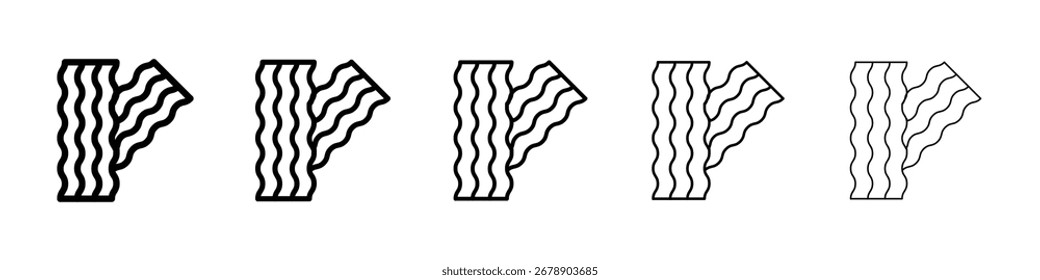 Ilustración de Arte vectorial de icono de tocino