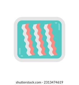 Bacon icon in vector. Illustration