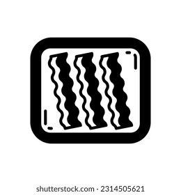Bacon icon in vector. Illustration