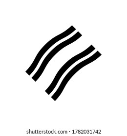 bacon icon vector illustration glyph style. food icon set.