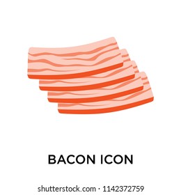 Bacon icon vector isolated on white background for your web and mobile app design, Bacon logo concept