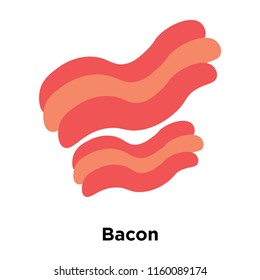 Bacon icon vector isolated on white background, Bacon transparent sign