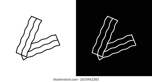 Bacon icon Vector isolated outline drawing.