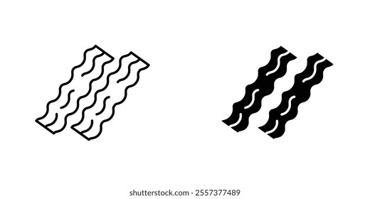 Bacon Icon vector. liner and flat style icons set.