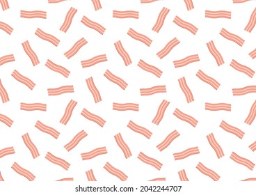 Bacon icon vector. Bacon pattern wallpaper.