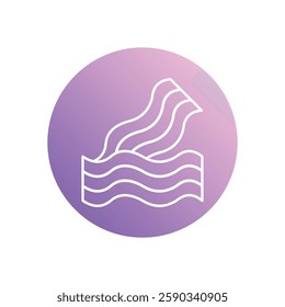 Bacon icon vector stock illustration