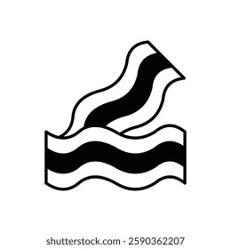 Bacon icon vector stock illustration