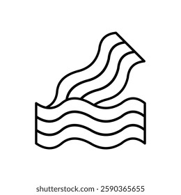 Bacon icon vector stock illustration