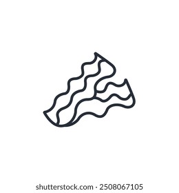 bacon icon. vector.Editable stroke.linear style sign for use web design,logo.Symbol illustration.