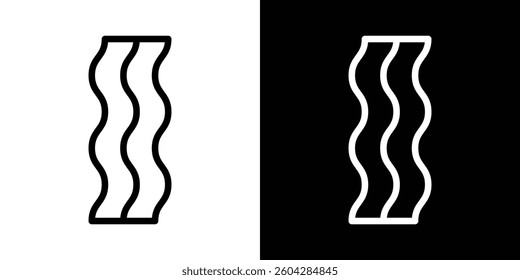Bacon icons vectors set in stroke line style.