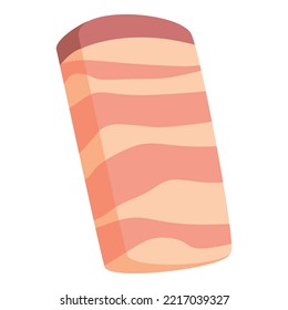 Bacon Lard Icon Cartoon Vector. Pork Meat. Ham Steak