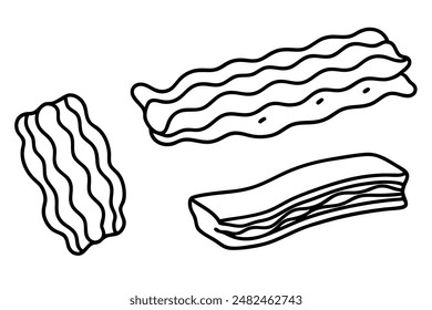 Bacon line art demonstrating clean and elegant lines