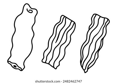 Ilustración de estilo de comida lineal dinámico