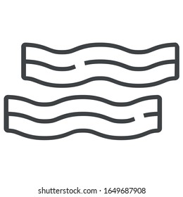 Bacon line icon on white background