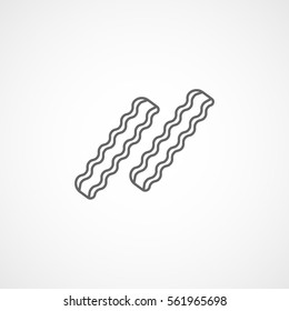 Bacon Line Icon On White Background