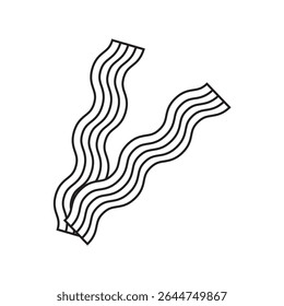 Bacon line icon simple design