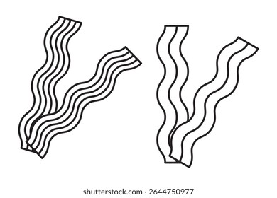 Bacon line icon simple design