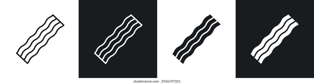 Bacon linear icon set for app, and web design.