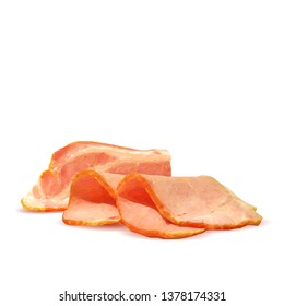Bacon low poly. Fresh, nutritious, tasty bacon. Vector illustration. Bacon in triangulation technique.
