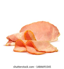 Bacon low poly. Fresh, nutritious, tasty bacon. Bacon in triangulation technique.