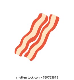 Bacon meat flat icon