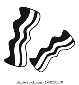 Bacon meat icon. Simple illustration of bacon meat vector icon for web design isolated on white background
