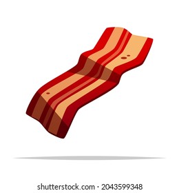 Ilustración aislada del vector de carne de tocino