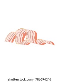 Bacon on white background
