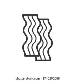 Bacon outline icon. Vector Illustration.