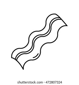 Bacon outline icon vector illustrator. Food icon. Eps10
