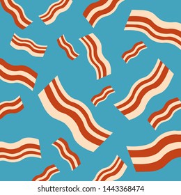 bacon pattern background illustration vector