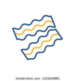 Bacon pieces isolated icon. Farm animal sign. Graph symbol for your web site design, logo, app, UI. Vector illustration