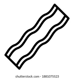 Bacon pork icon. Outline bacon pork vector icon for web design isolated on white background